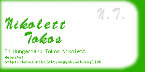 nikolett tokos business card